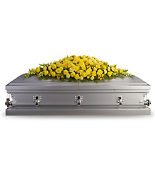 Golden Garden Casket Spray from Scott's House of Flowers in Lawton, OK